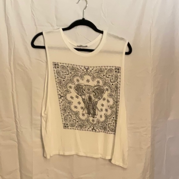 Charlotte Russe Tops - Charlotte Russe XL White Rhinestone Crop Top